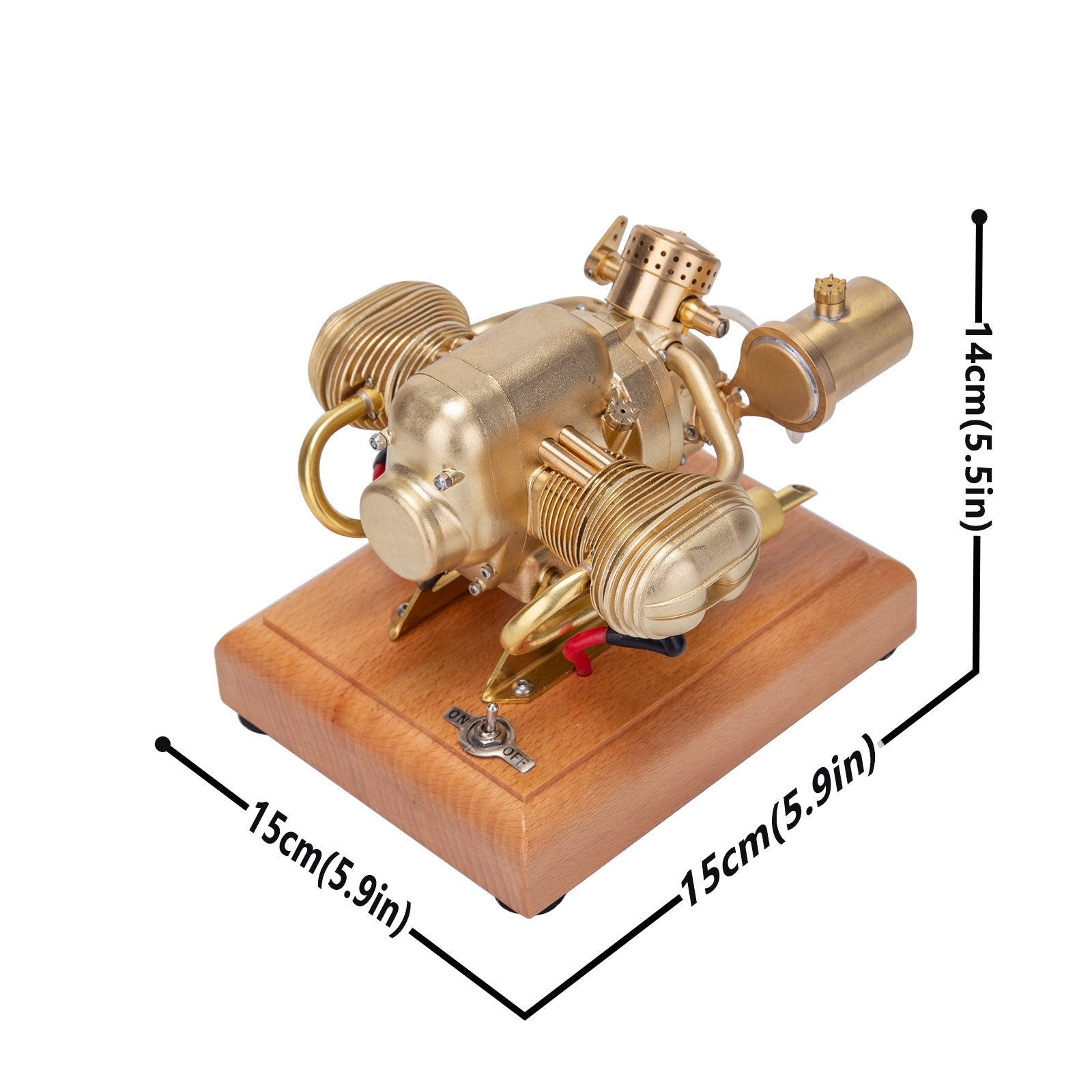 R69 Mini Horizontal Opposed Twin Cylinder 4 Stroke Gas Engine Model for Motorcycles Engine Models Diyengmod