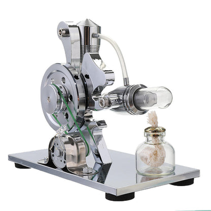 Squirrel-Shaped Hot Air Stirling Engine Generator with LED - Educational Model for Science Exploration Stirling Engine Diyengmod