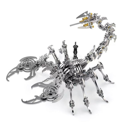 Mechanical Scorpion King 3D Metal Puzzle Kit - 200+ Piece DIY Assembly Craft 3D Puzzle Model Kit Diyengmod Silver