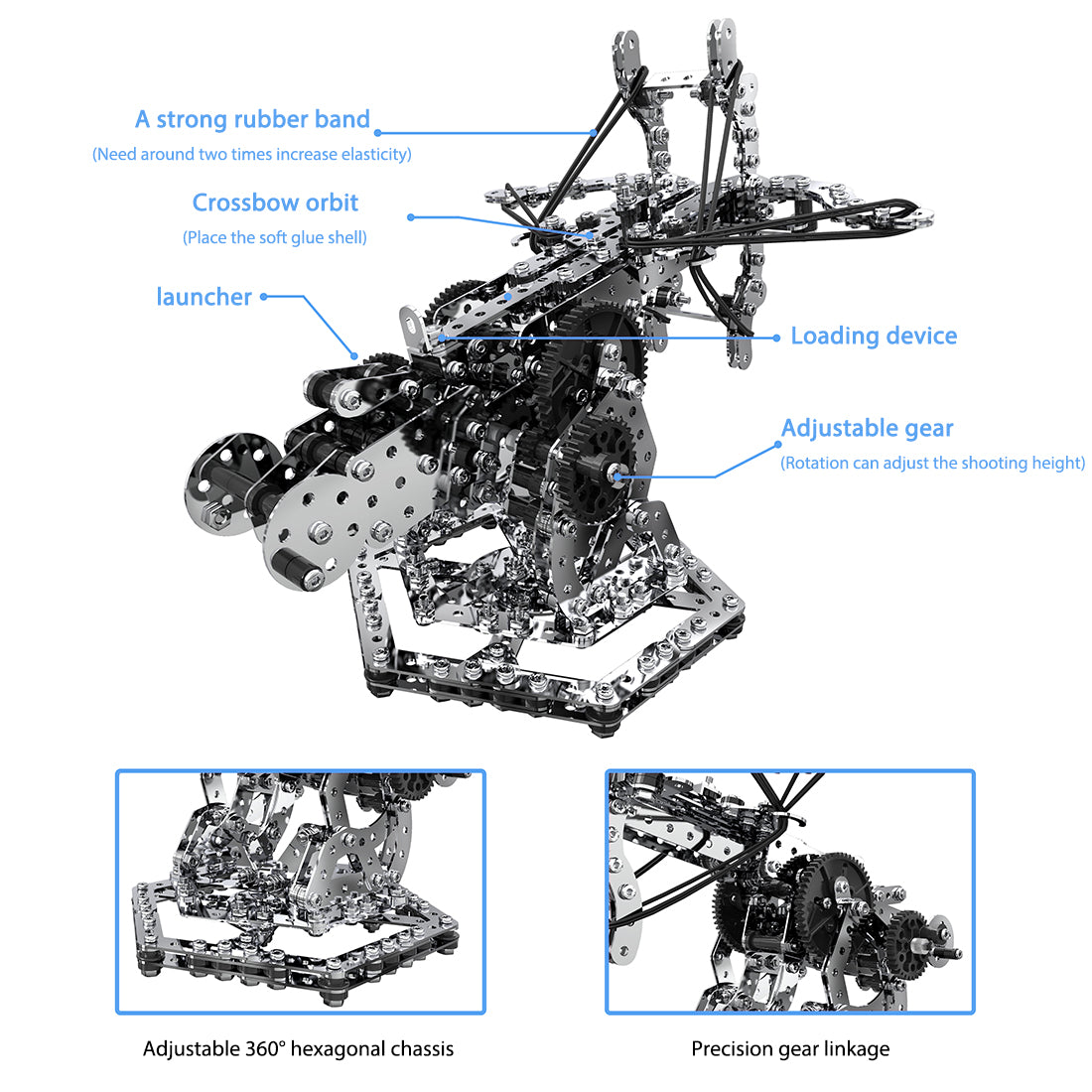 Intricate 3D Metal Dragon Crossbow Puzzle Kit - 812PCS Assembly Set for All Ages 3D Puzzle Model Kit Diyengmod