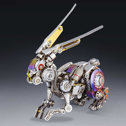 Punk-Inspired 3D Mechanical Rabbit Model Kit - 500-Piece DIY Metal Puzzle 3D Puzzle Model Kit Diyengmod