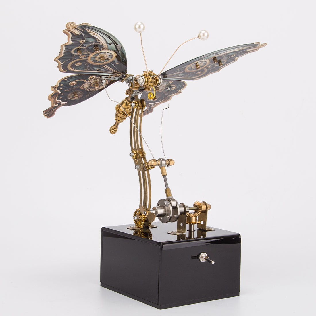 Dynamic Butterfly Metal Model Kit with Music Box - 3D DIY Mechanical Assembly 3D Puzzle Model Kit Diyengmod