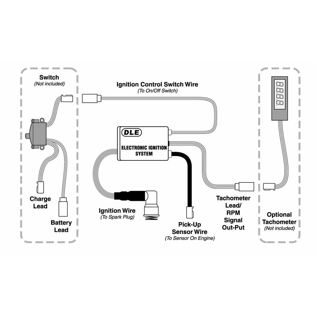 DLE60 60CC Dual Cylinder 2-Stroke Air-Cooled Gasoline Engine for RC Aircraft Models RC Airplane Diyengmod