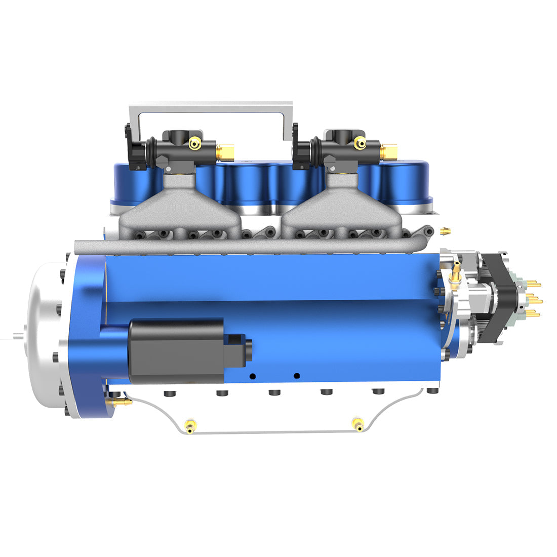 HOWIN L6-210 21cc Mini Inline Six-Cylinder Four-Stroke Water-Cooled Gasoline Engine Model Kit for DIY Enthusiasts DIY Engine Diyengmod