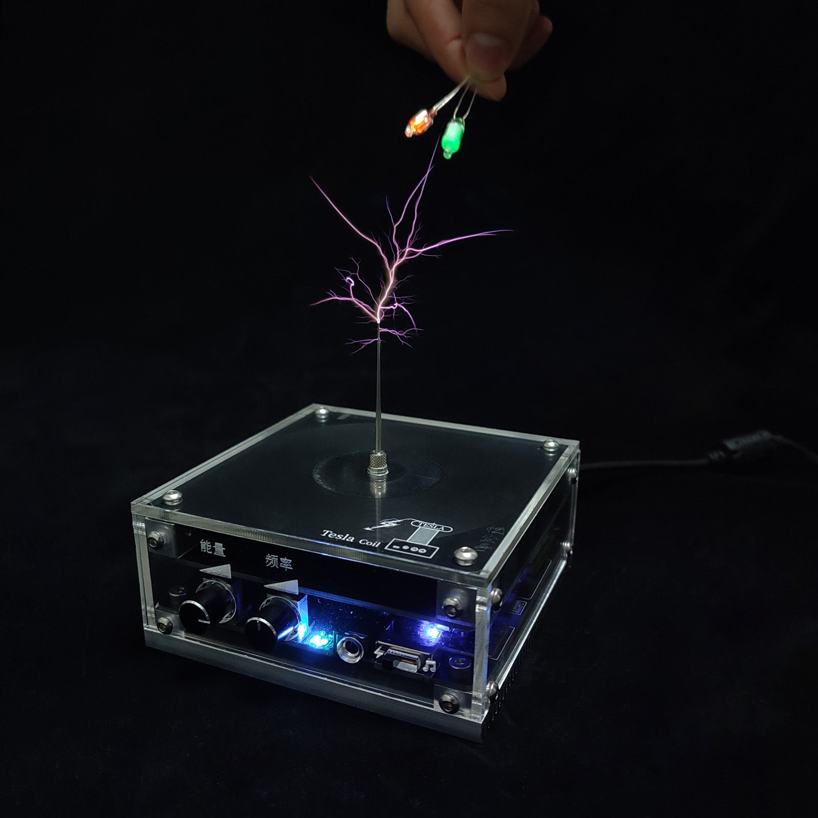 Mini Bluetooth Tesla Coil: Interactive Lightning and Music Experiment for Desktop Excitement Engine Models Diyengmod