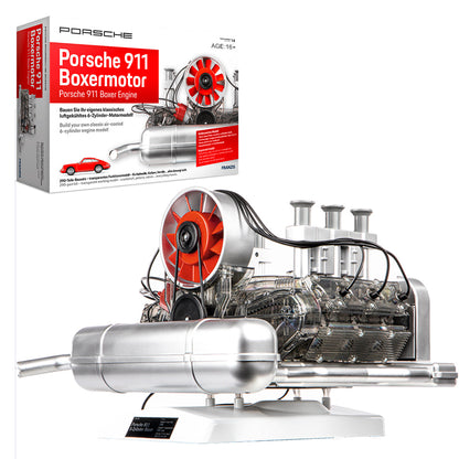 Porsche 911 Air-Cooled Boxer Engine Assembly Kit - Realistic Working Model of Classic 6-Cylinder Engine Engine Models Diyengmod