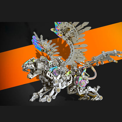 Bengal Tiger & Smilodon 3D Metal Model Puzzle Kit with Colorful Wings - 700+ Pieces 3D Puzzle Model Kit Diyengmod