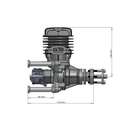 DLE55 55CC 2-Stroke Air-Cooled Gas Engine for RC Aircraft with Side Exhaust RC Airplane Diyengmod