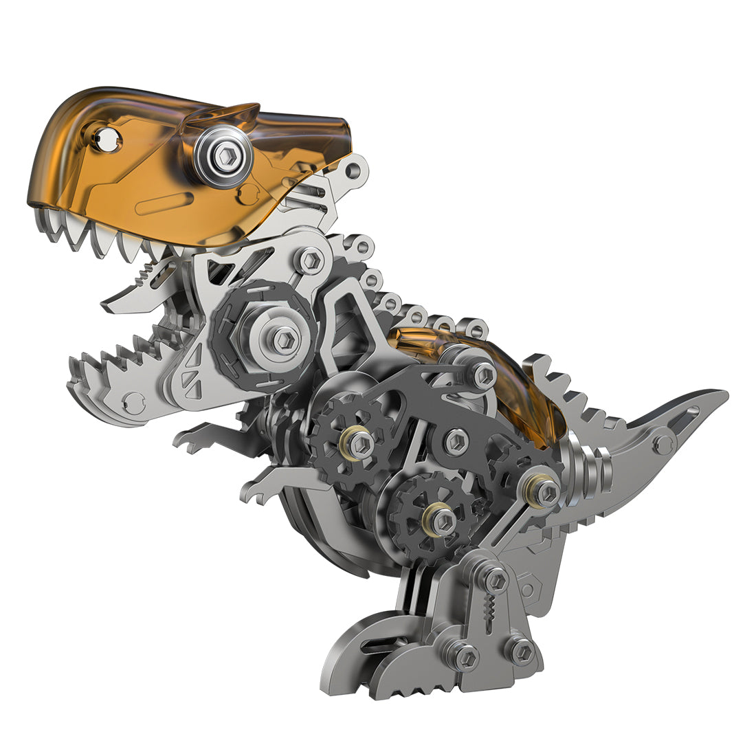 DIY 3D Metal Tyrannosaurus Rex Model Kit - 160 Piece Mechanical Dinosaur Assembly 3D Puzzle Model Kit Diyengmod