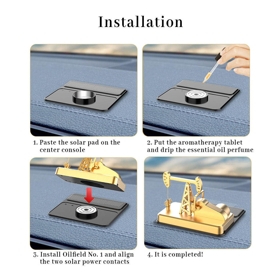 Solar-Powered Kowtow Machine Car Ornament with Intelligent Sensor and Air Purifying Function Engine Models Diyengmod