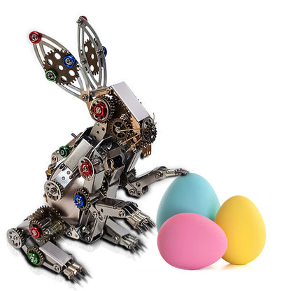 Steampunk Easter Bunny 3D Metal Puzzle Kit - 500+ Piece DIY Assembly Model with Hidden Egg Surprises 3D Puzzle Model Kit Diyengmod