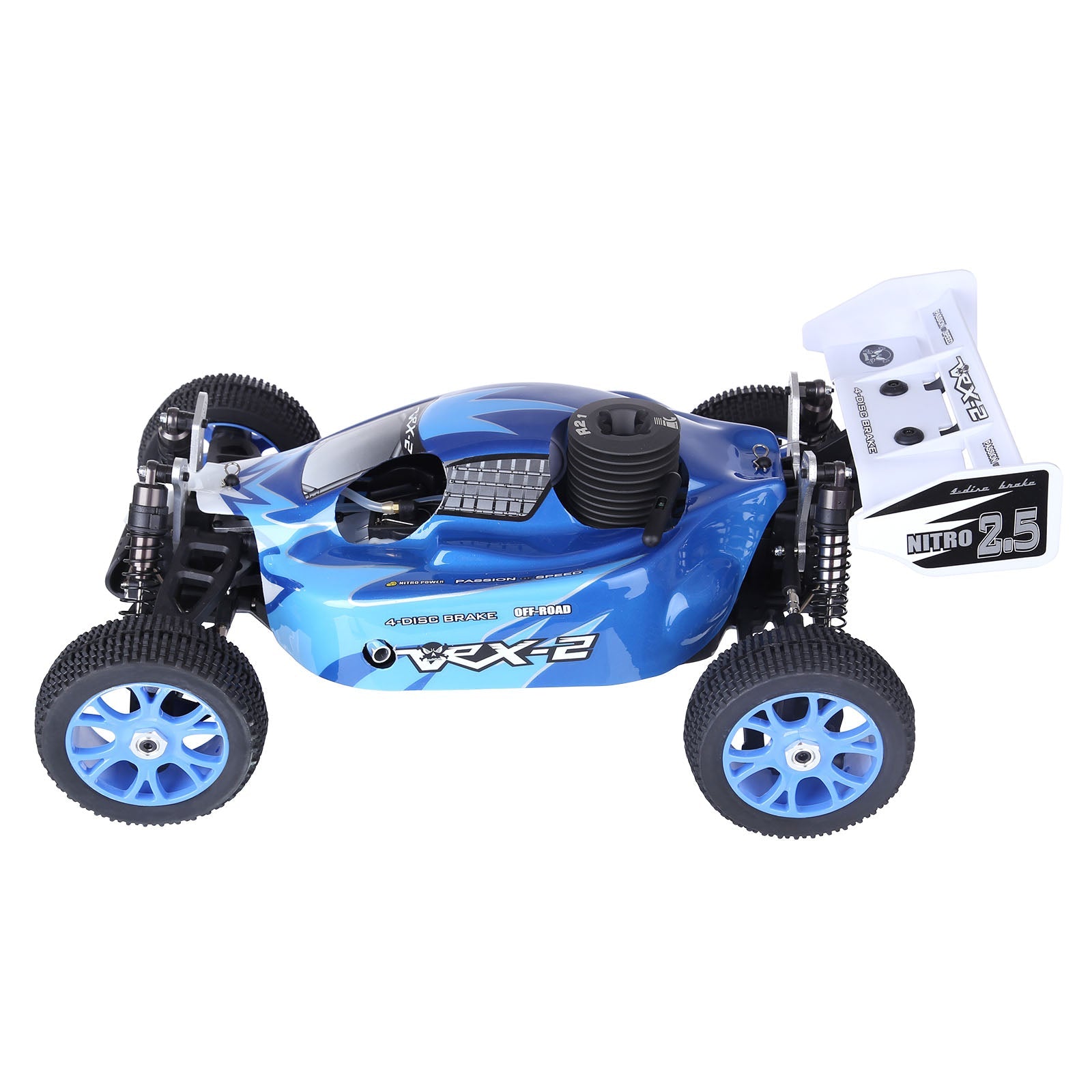 Nitro Powered 1/8 Scale 4WD Off-Road RC Buggy with High-Speed Performance and 2.4G Remote Control RC Car Diyengmod