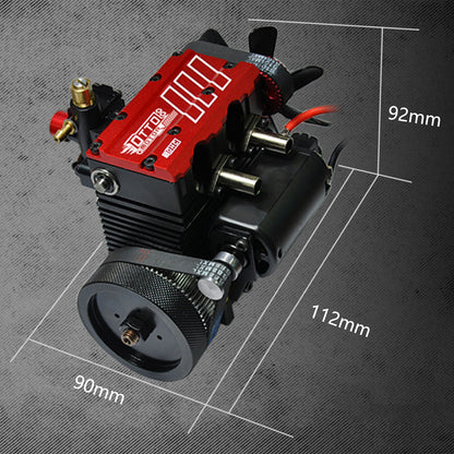 SEMTO ST-NF2 7cc SOHC Inline 2-Cylinder 4-Stroke Air-Cooled Nitro Engine Model Kit - High-Performance FS-L200AC RC Engine Diyengmod