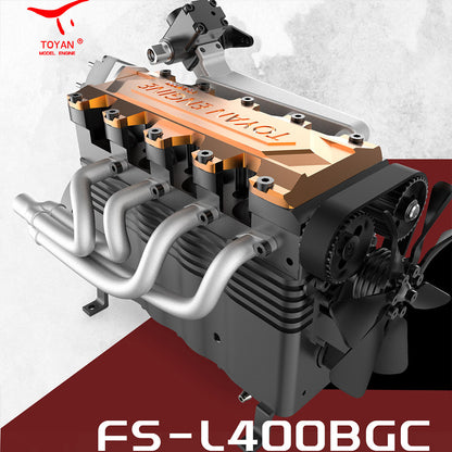 TOYAN FS-L400BGC 14CC Inline 4 Cylinder Water-Cooled Gas Engine Kit for RC Models and Airplanes Toyan Engine Diyengmod