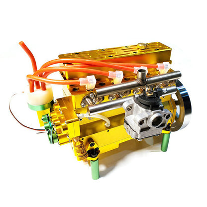 32cc Water-Cooled Inline Four-Cylinder Gasoline Engine for 1:5 RC Models - DIY Engine Modification Engine Models Diyengmod