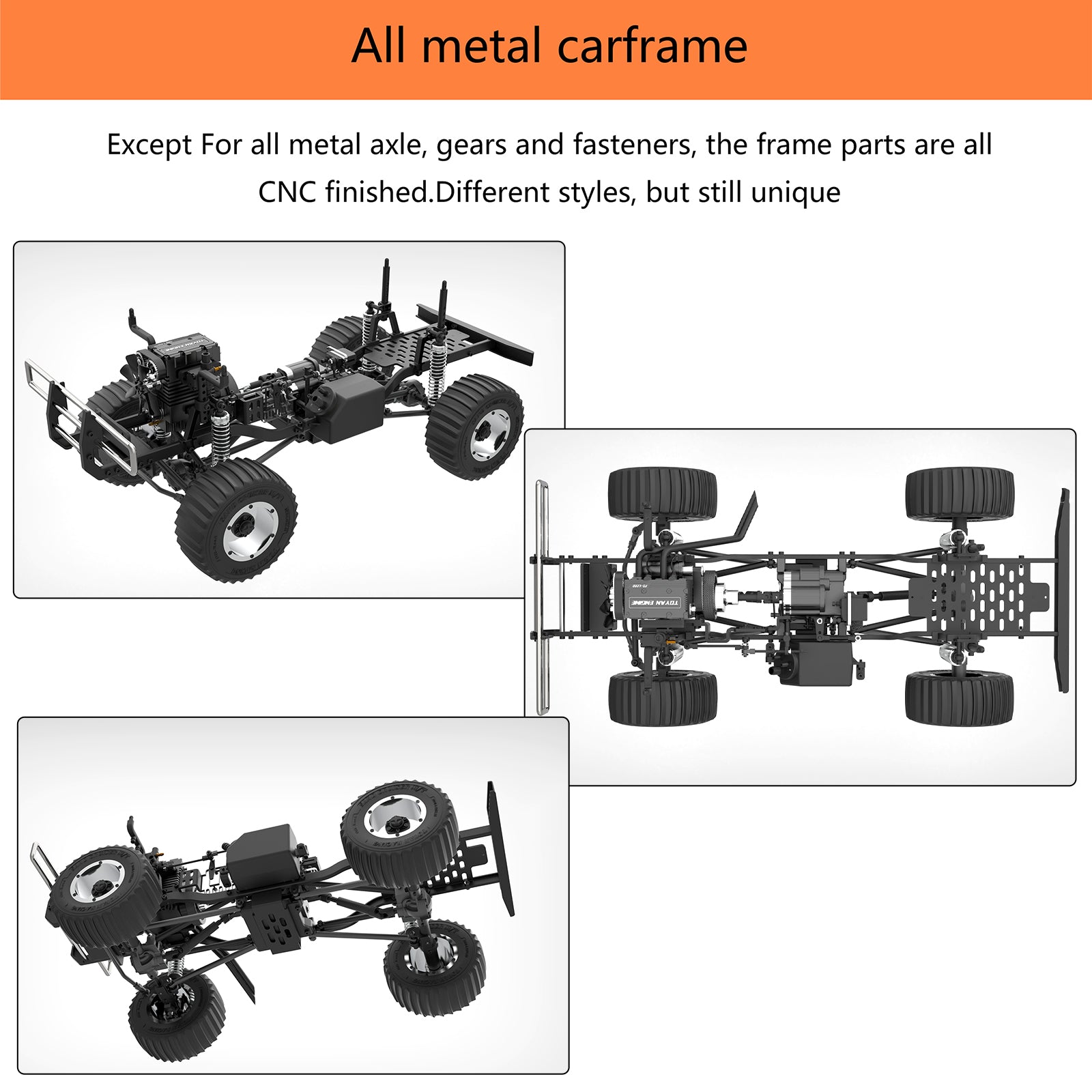 TOYAN X-POWER 1:8 Sand Cruiser Off-road RC Crawler Kit with Methanol Engine RC Car Diyengmod