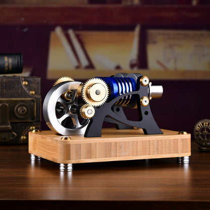 ENJOMOR Alpha Double-Cylinder Dual-Piston Hot Air Stirling Engine Model for Science and Education Enthusiasts Engine Models Diyengmod