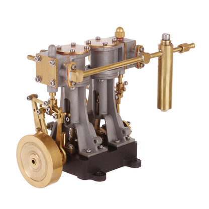 Compact Double-Cylinder Steam Engine with Reversing Mechanism for DIY Model Ships and RC Boats Steam Engine Diyengmod