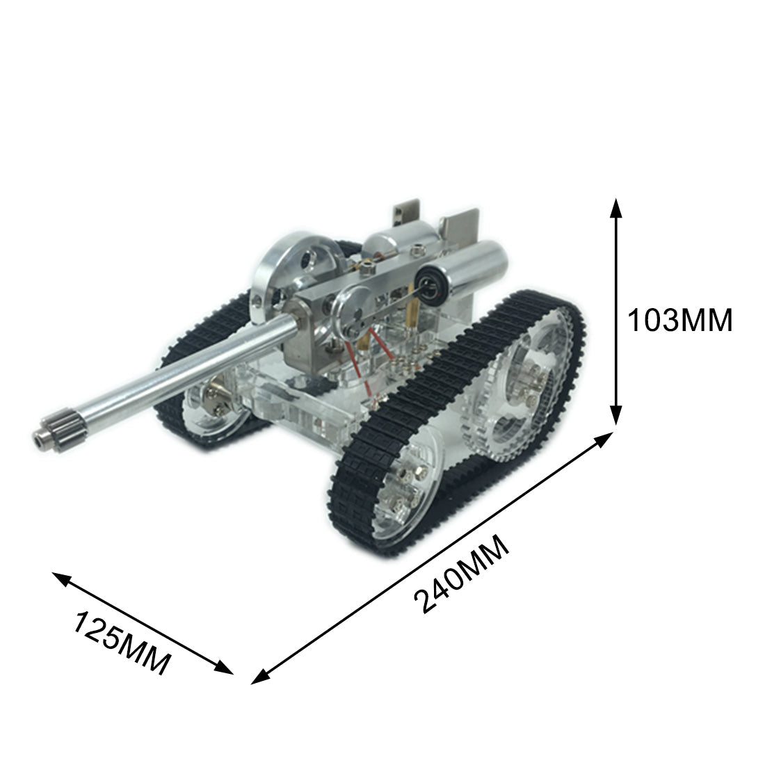 Stirling Engine Tank Model: Educational Science Toy and Unique Gift for Experimentation and Learning Stirling Engine Vehicle Diyengmod