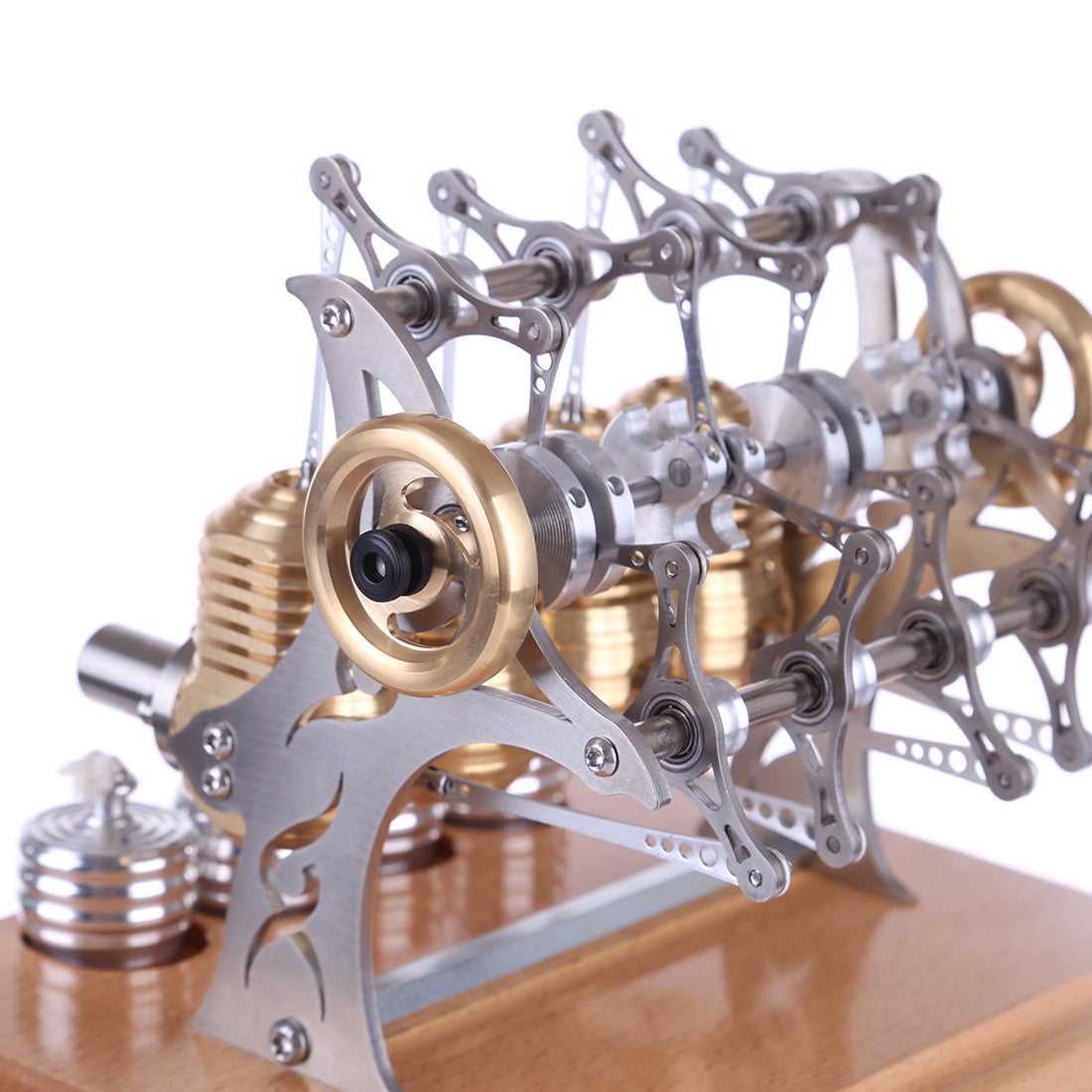 Precision Assembled All-Metal Four-Cylinder Stirling Engine Model Stirling Engine Diyengmod