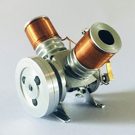 Mini Metal V2 Electromagnetic Engine Model - Operable Physics Experiment Toy (6-12V) Engine Model Diyengmod