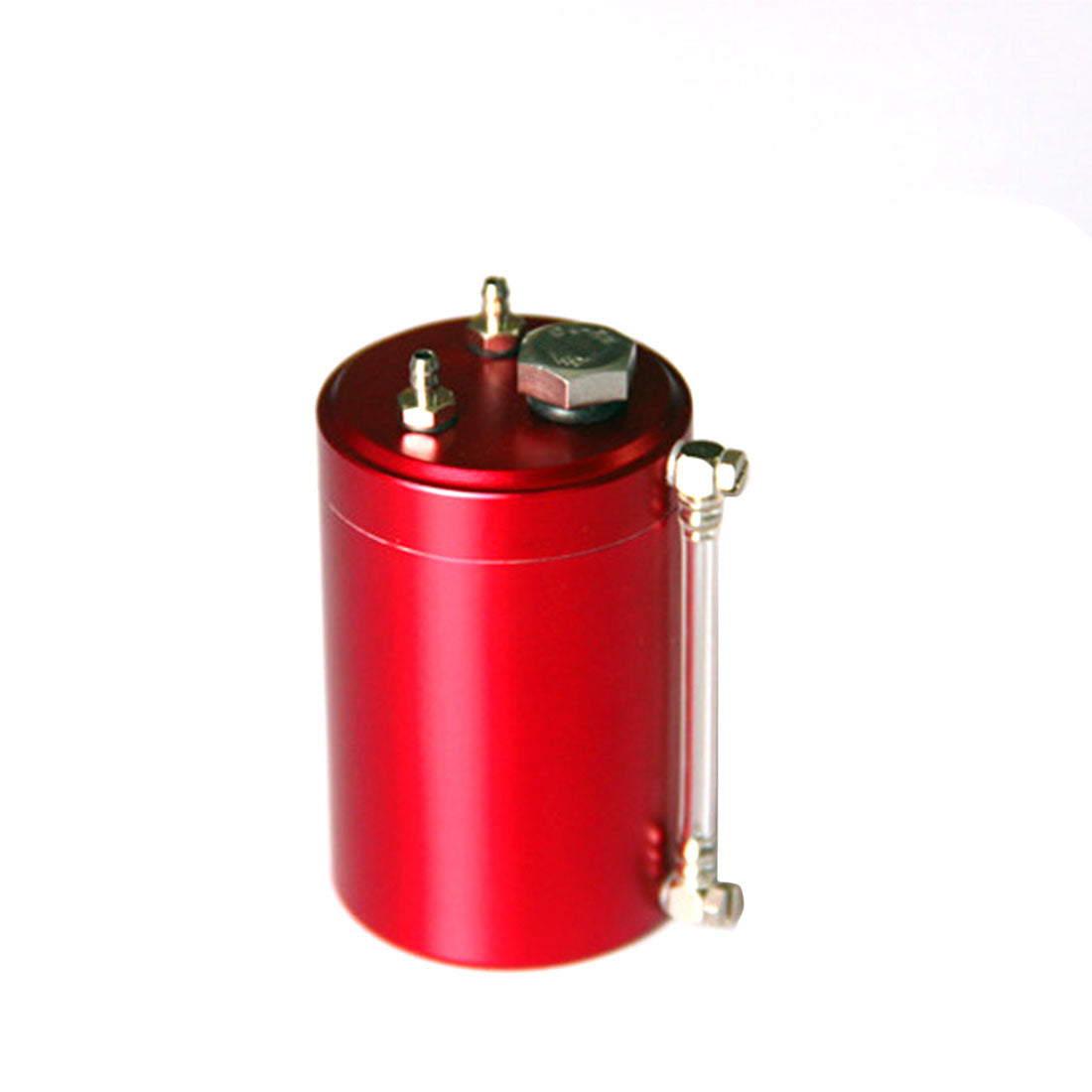 Compact 55ml Metal Fuel Container with Dual Nozzles and Oil Level Indicator for Models and Boats Engine Models Diyengmod Red