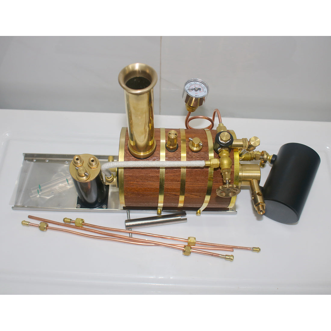 200ml High-Efficiency Steam Boiler Model Kit for Steam Engines and Model Boats - DIY Engineering Model Steam Engine Diyengmod