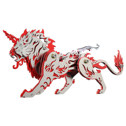 Metal Tiger 3D Jigsaw Puzzle Kit - Ancient Chinese Beast Mechanical Assembly Craft 3D Puzzle Model Kit Diyengmod Tian'wu Tiger