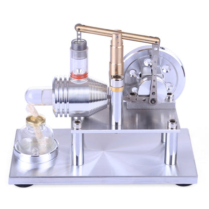 Balanced Stirling Engine Science Kit - Stainless Steel Educational Model Toy Single Cylinder Stirling Engine Diyengmod