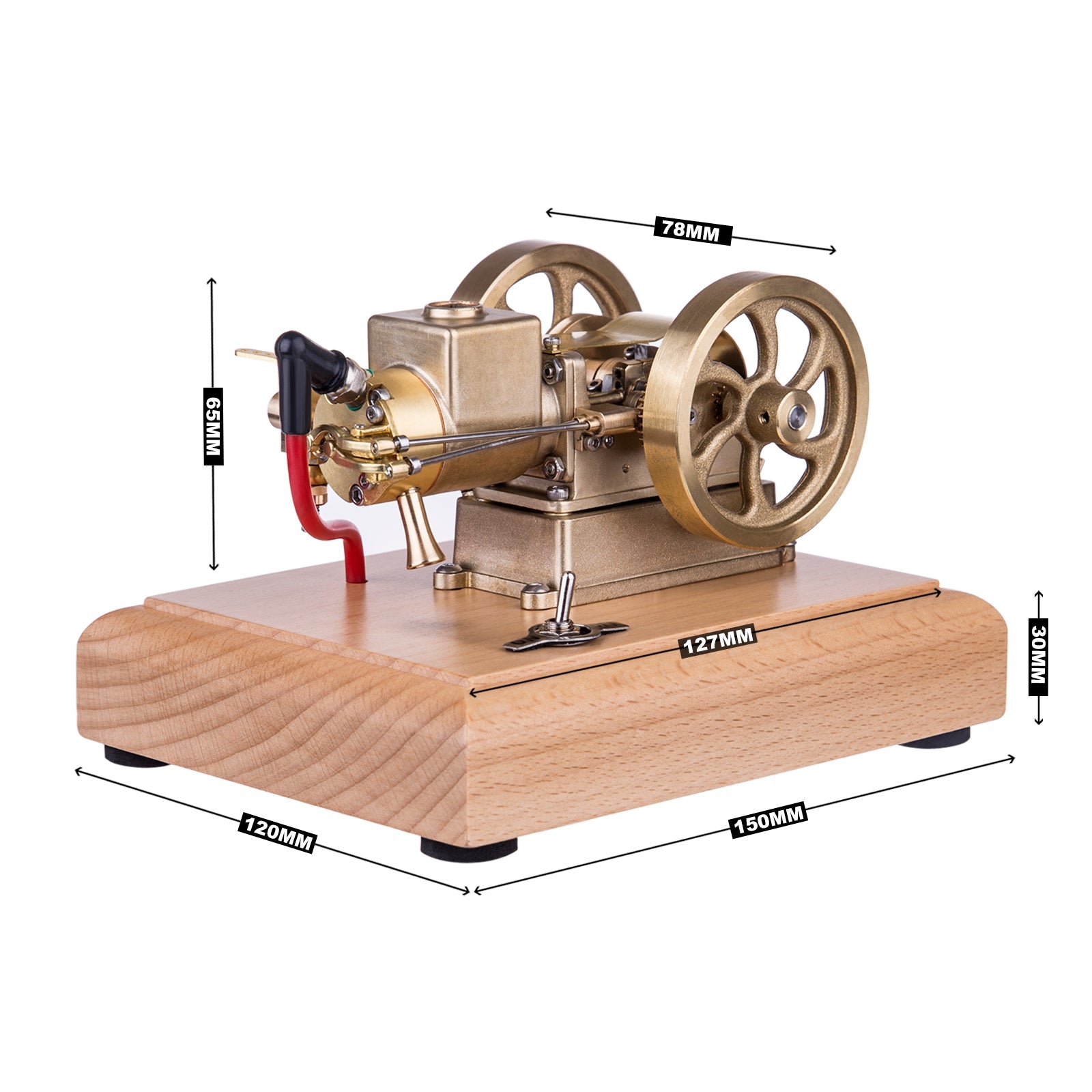 Mini 4-Stroke Water-Cooled Gasoline Engine Model with Adjustable Speed - M17B 1.6cc Internal Combustion Engine Engine Models Diyengmod