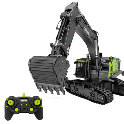 HUI NA 4-in-1 1:14 Scale Remote Control Excavator with 22 Channels – Perfect Engineering Vehicle Gift for Kids, Teens, and Adults RC Truck Diyengmod