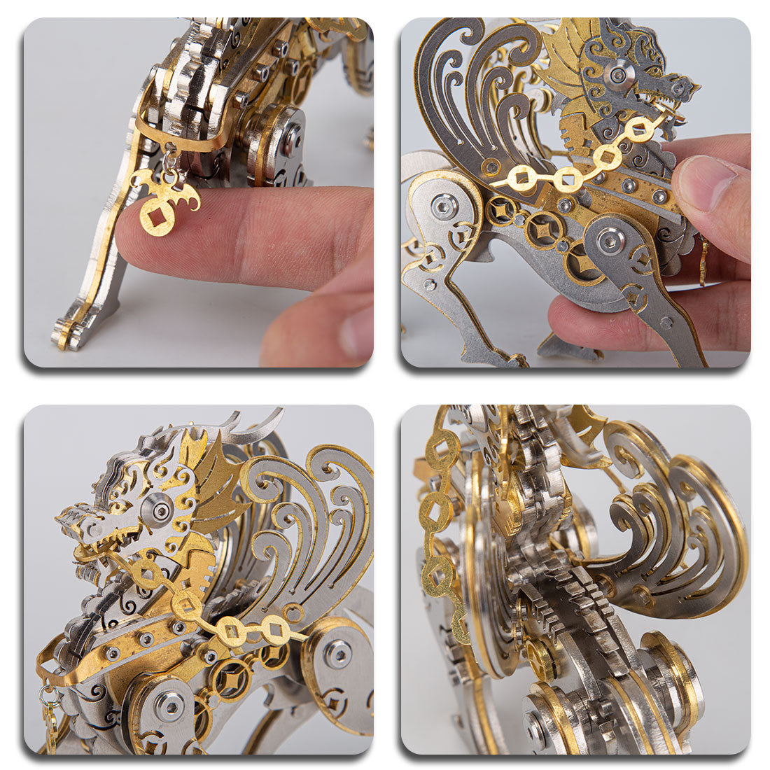 DIY 3D Metal Pixiu Model Puzzle - Mechanical Assembly Kit 3D Puzzle Model Kit Diyengmod