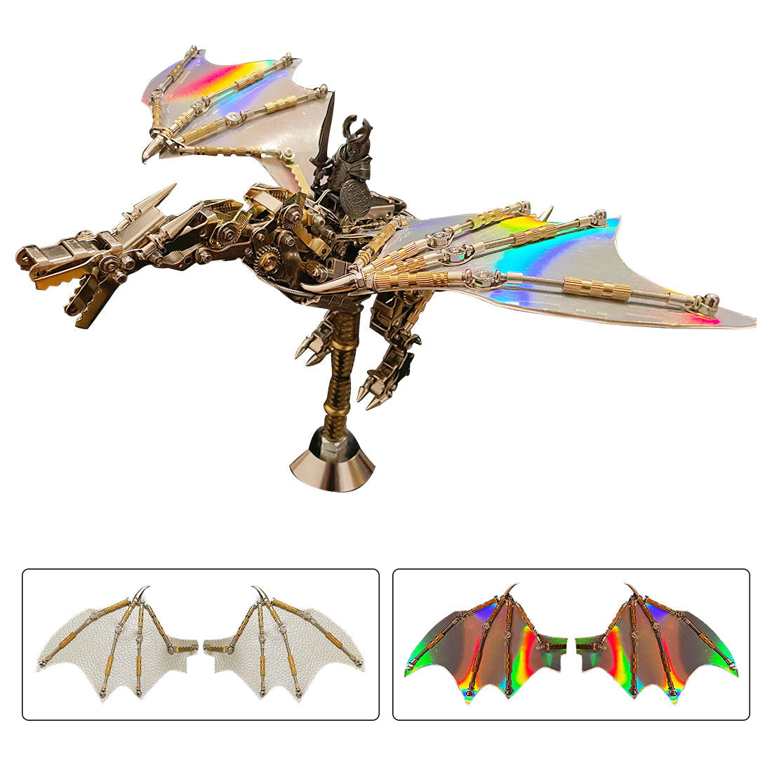 Steampunk Flying Dragon 3D Metal Assembly Model Kit - 600+ Pieces DIY Craft 3D Puzzle Model Kit Diyengmod