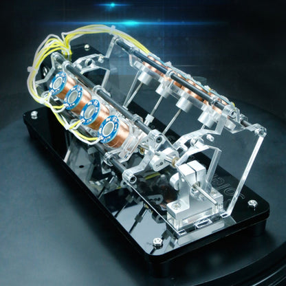 High-Speed V-Shaped Electromagnetic Engine Model with 8 Coils for Collectors and DIY Enthusiasts Engine Models Diyengmod