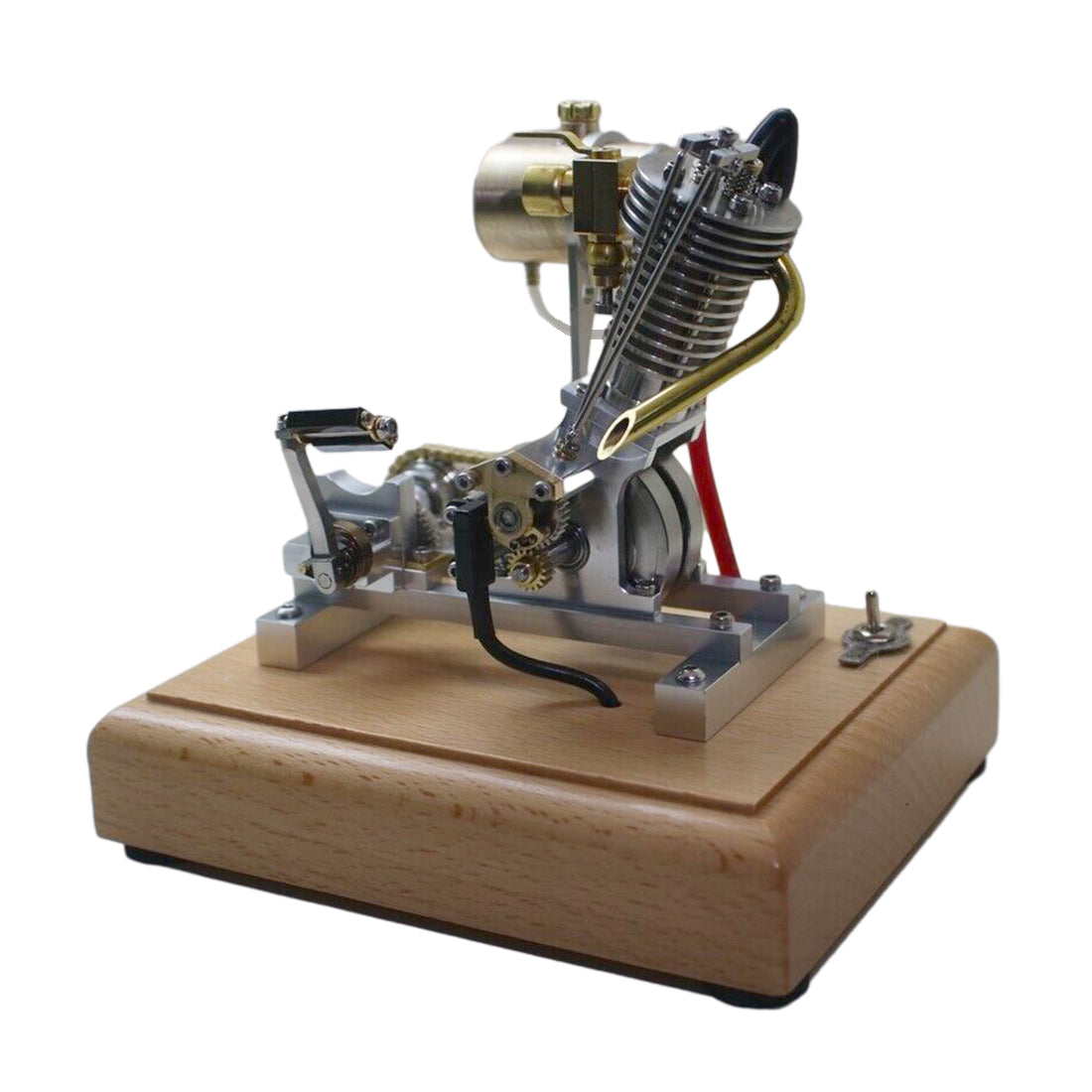 H09 Mini Hoglet Single-Cylinder Four-Stroke Gas Engine Model for Pedal-Start Motorcycles - DIY Engineering Model Engine Model Diyengmod