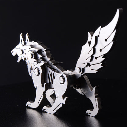 Wild Wolf 3D Metal Puzzle DIY Model Kit - Detachable Jigsaw for Creative Minds DIY Engine Diyengmod