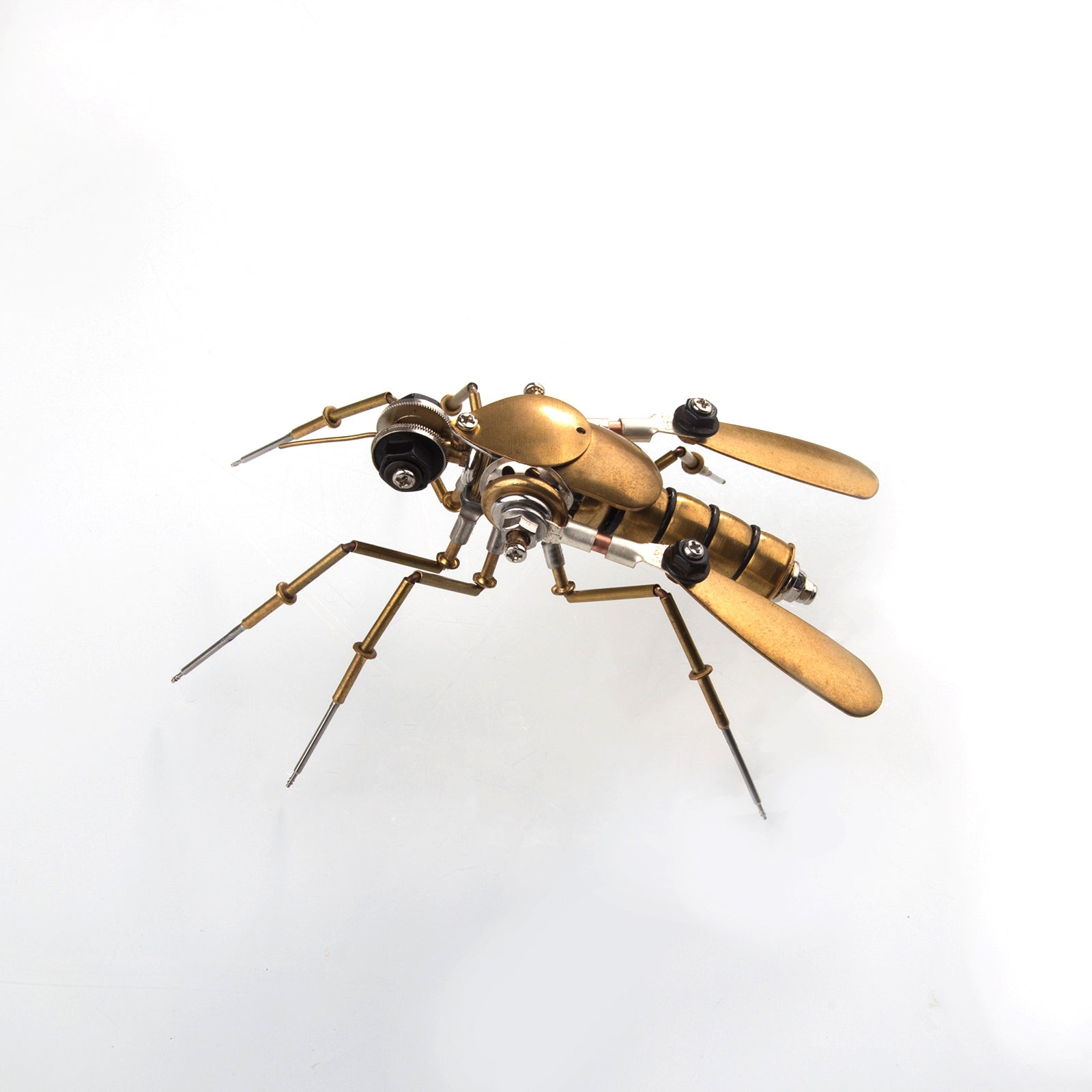 90-Piece Steampunk Metal Mosquito Model Kit for Creative Home Decor 3D Puzzle Model Kit Diyengmod