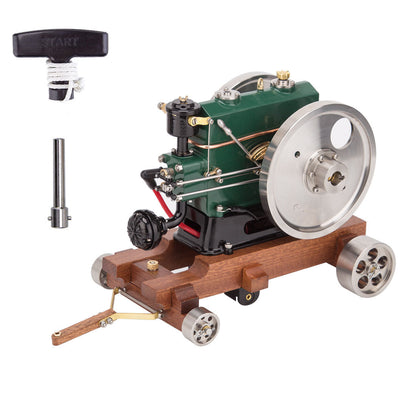 RETROL 1/8 Scale 3.6CC Mini Vintage Single Cylinder Four-Stroke Gas Engine Model Engine Models Diyengmod Trailer RTR