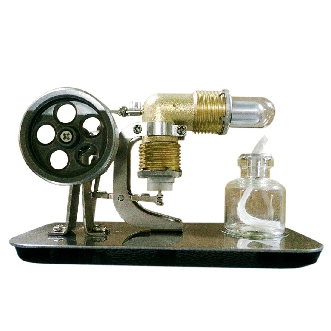 Miniature Stirling Engine Model with Rocker Mechanism - DIY Educational Toy Single Cylinder Stirling Engine Diyengmod