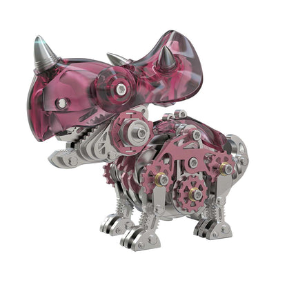 DIY 3D Metal Triceratops Model Kit - 160-Piece Assembly Puzzle 3D Puzzle Model Kit Diyengmod