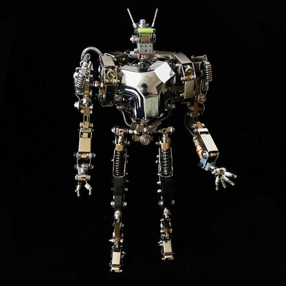 Humanoid-1 3D Metal Mech Warrior Model with Articulated Joints & LED Features - DIYEngMod 3D Puzzle Model Kit Diyengmod