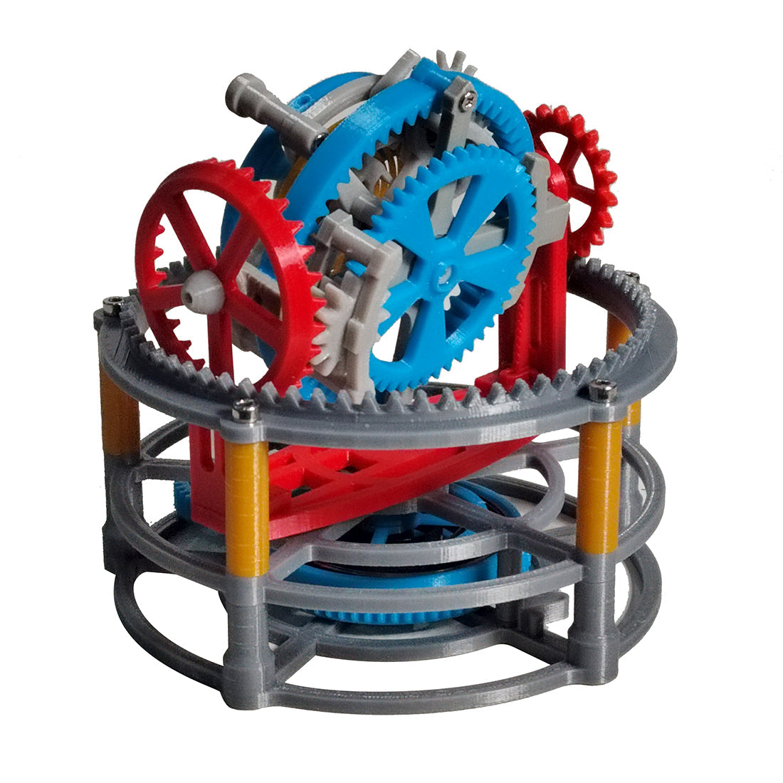 3D Printed Tourbillon Clock Movement Kit - Educational Physics Model and Assembly Toy for Science Learning Engine Models Diyengmod