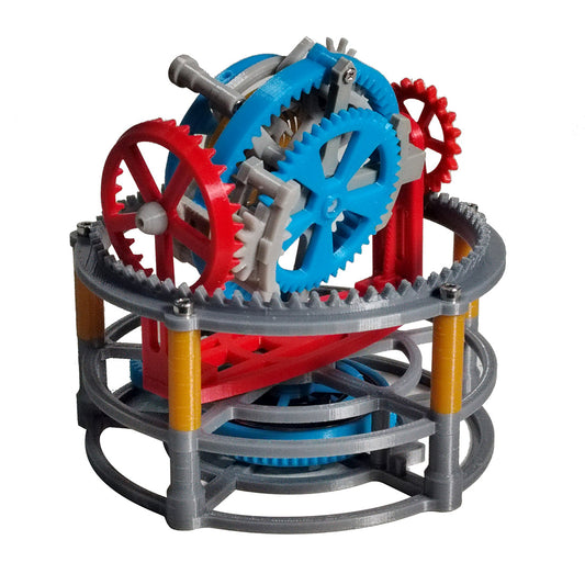 3D Printed Tourbillon Clock Movement Kit - Educational Physics Model and Assembly Toy for Science Learning Engine Models Diyengmod