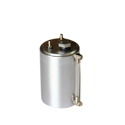 Compact 55ml Metal Fuel Container with Dual Nozzles and Oil Level Indicator for Models and Boats Engine Models Diyengmod Silver