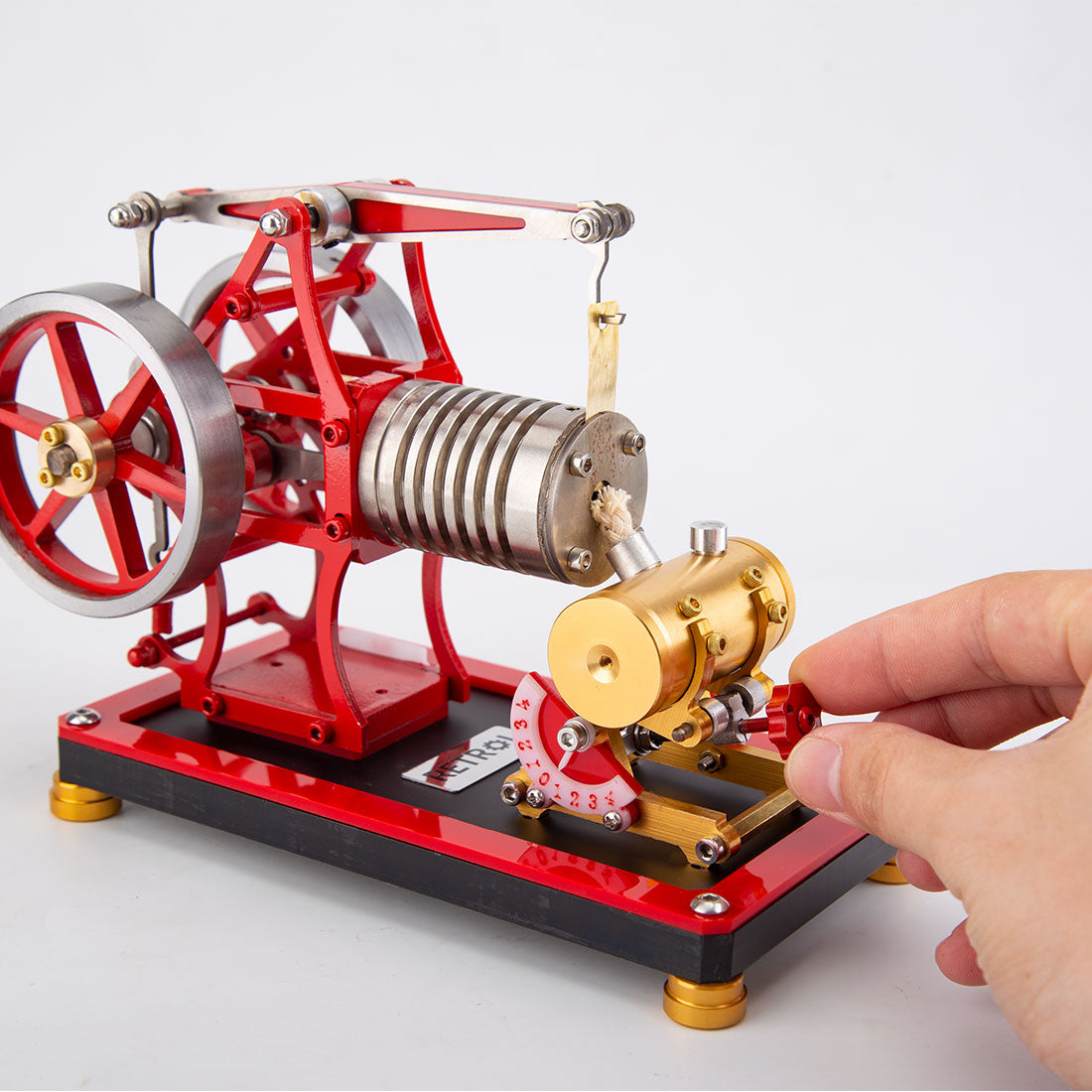 RETROL VE-01 Crossbeam Flame Eater Vacuum Engine Model - Educational External Combustion Toy for Mechanical Enthusiasts Engine Model Diyendmod