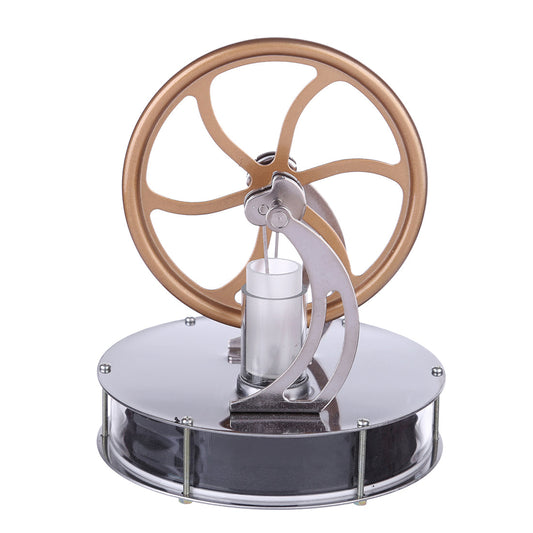 Educational LTD Low Temperature Stirling Engine Model with Flywheel for Experimental Learning and Play Stirling Engine Diyengmod Gold