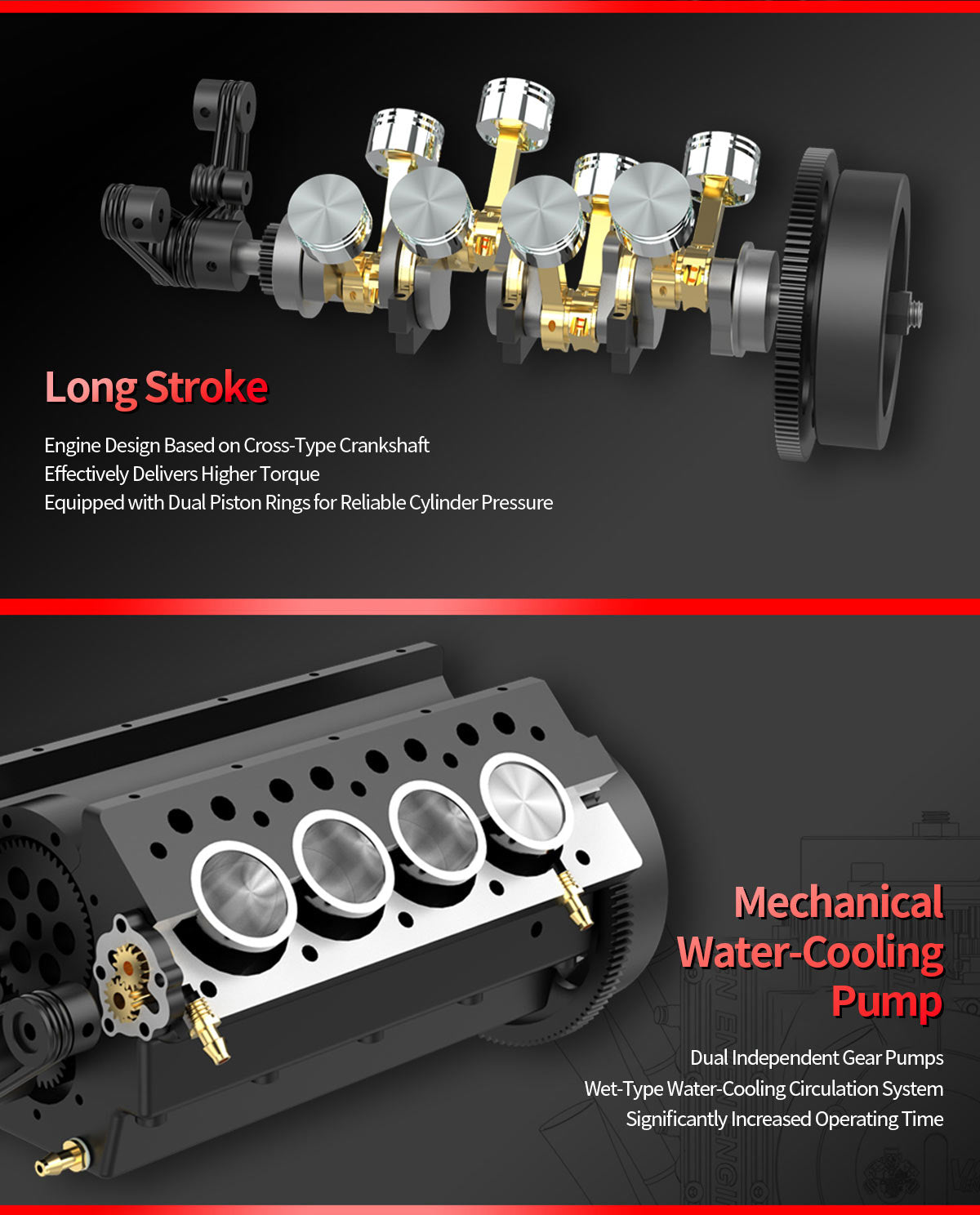 TOYAN FS-V800WGPC 28cc V8 Engine Model Kit - Build Your Own Functional Gasoline Engine DIY Engine Diyengmod