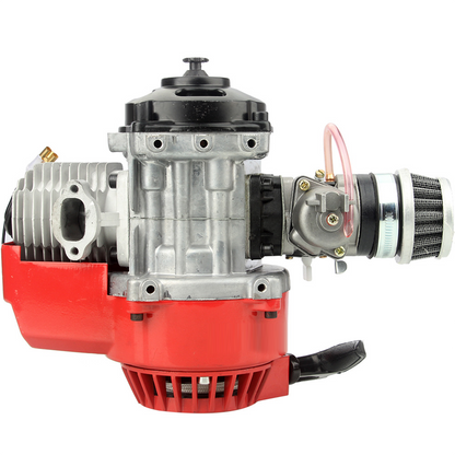 47CC Mini 2-Stroke Gasoline Engine for Beach Motorcycle and Bicycle Modifications (RTR Version - Red) RC Engine Diyengmod