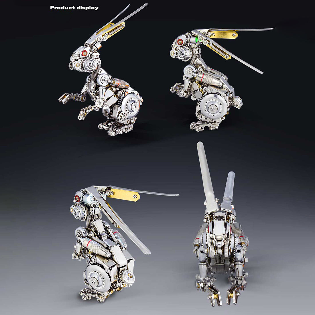 Punk-Inspired 3D Mechanical Rabbit Model Kit - 500-Piece DIY Metal Puzzle 3D Puzzle Model Kit Diyengmod