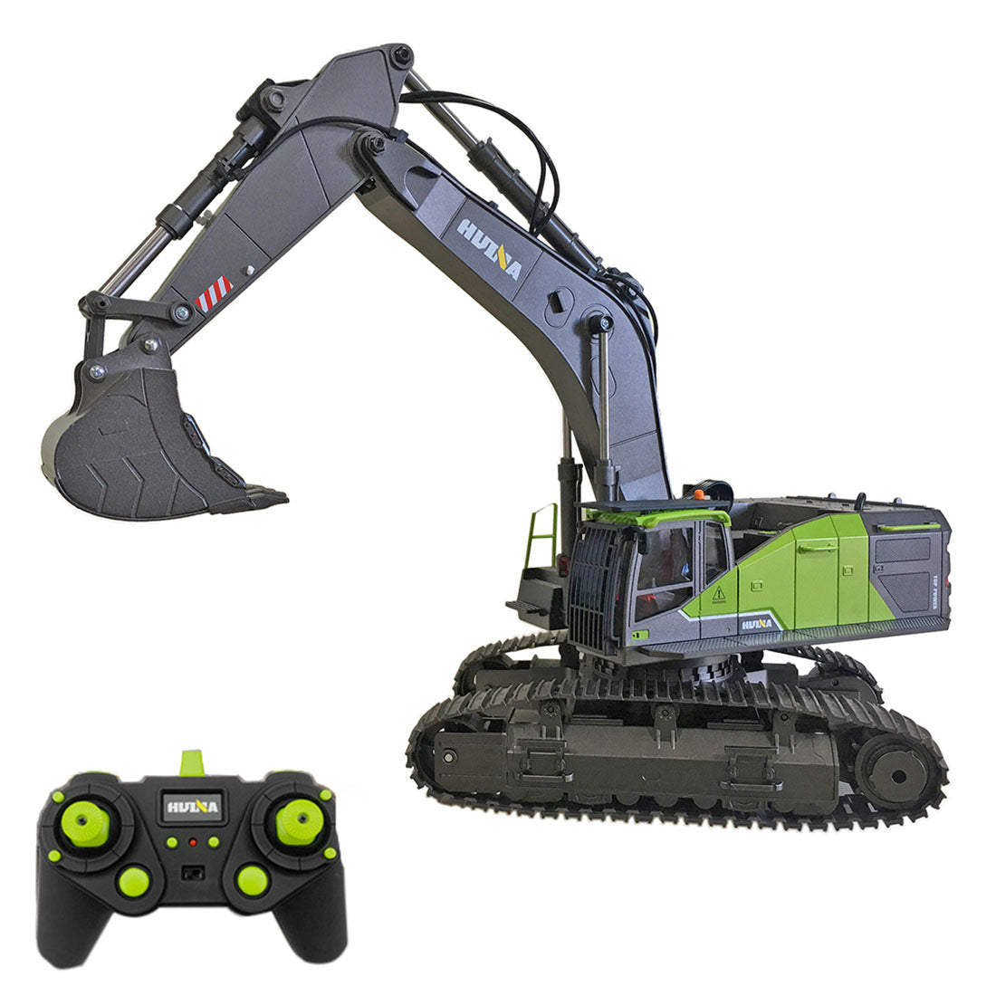 HUI NA 4-in-1 1:14 Scale Remote Control Excavator with 22 Channels – Perfect Engineering Vehicle Gift for Kids, Teens, and Adults RC Truck Diyengmod